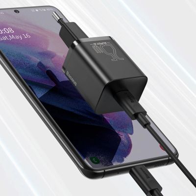 15. Baseus Super Si 1C fast charger USB Type C 25W Power Delivery Quick Charge black (CCSP020101)