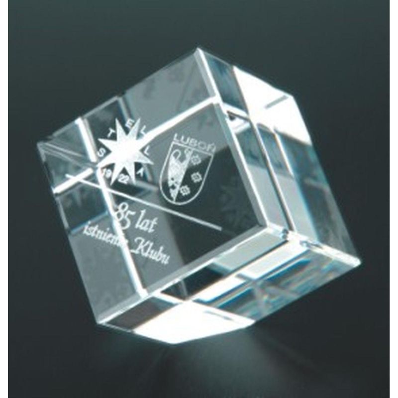 5. Engraved glass trophy with case