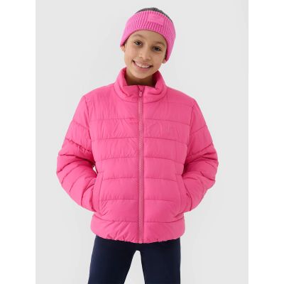 Girls' down jacket with synthetic filling 4F 4FJWSS25TDJAF515-54S