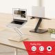 6. MACLEAN DESK STAND FOR MONITOR OR LAPTOP, GAS SPRING, FOR SITTING AND STANDING WORK, BLACK MC-493
