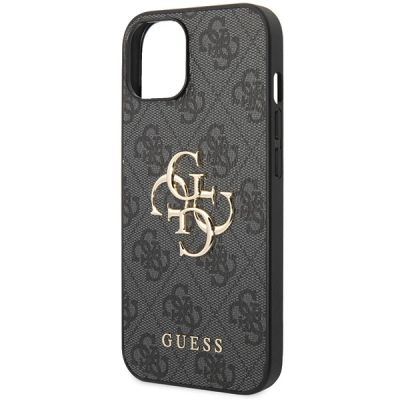 6. Guess 4G Big Metal Logo iPhone 15 Case - Gray