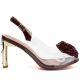 2. Burgundy Transparent Heeled Sandals D&A MR62-9077