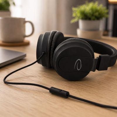 5. Esperanza BONGO EH212K headphones with microphone (black)