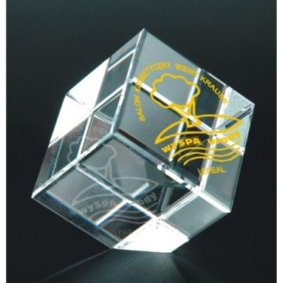 5. Engraved glass trophy with case + paint filling