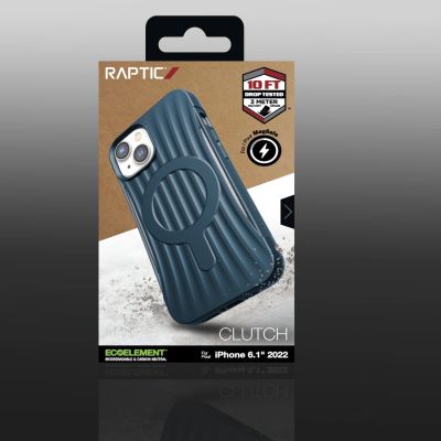 6. Raptic X-Doria Clutch Case iPhone 14 with MagSafe back cover blue