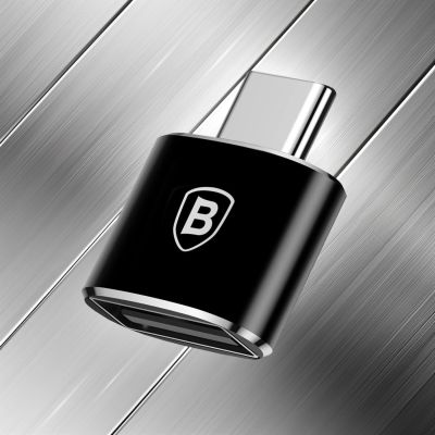 14. Baseus Mini USB-A to USB-C OTG Adapter - Black