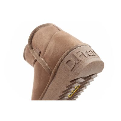 7. D.Franklin women's winter snow boots, fashionable fur lined, brown ankle boots