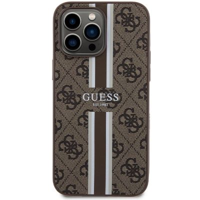 3. Guess 4G Printed Stripes MagSafe case for iPhone 15 Pro Max - brown