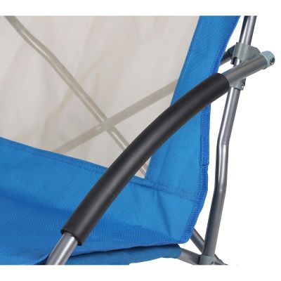 17. BEACH CHAIR WITH ARMRESTS 55x58x64CM FOLDABLE BLUE