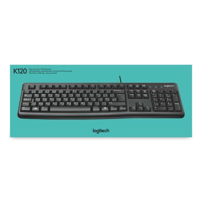22. Logitech K120 Membrane Keyboard 920-002479 (USB 2.0; black)