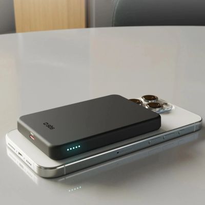 6. SBS Mag Power Qi2 5000 mAh Powerbank Compatible with MagSafe - Black
