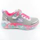 Skechers S Lights LED Children's Velcro Shoes for Girls Gray