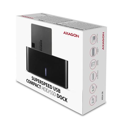 7. Axagon ADSA-SN hard drive docking station, USB 3.2 Gen 1 (3.1 Gen 1) Type-A, Black