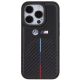 3. BMW Stamped Tricolor Stripe iPhone 15 Pro Case - Black