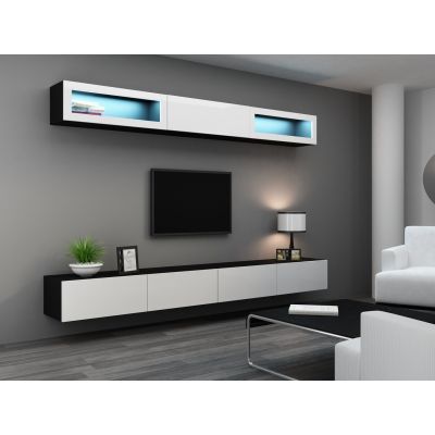 10. TV cabinet VIGO '140' 30/140/40 black/white gloss