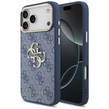 Guess 4G Big 4G Classic Logo Case for iPhone 18 Pro Max / 17 Pro Max - Blue and Gold