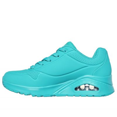 5. Women’s Skechers Uno Stand On Air Green Sneakers (73690-TURQ)