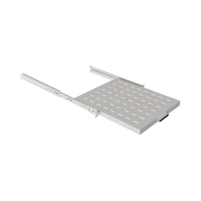 7. LANBERG SLIDING SHELF FOR 19" RACK CABINETS 500 MM GREY (1U/445 X 500 MM, LOAD CAPACITY UP TO 35 KG, 4-POINT MOUNTING)