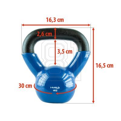 48. Kettlebell cast iron Blue HMS KNV04