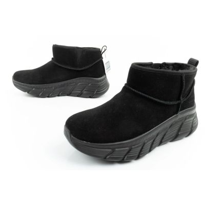 8. Skechers women's winter boots, insulated leather ankle boots