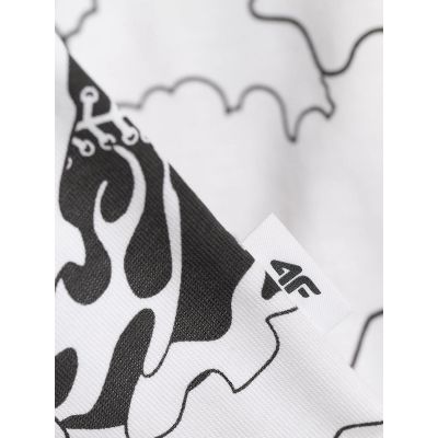 13. Oversized T-shirt with print for girls 4F 4FJRAW25TTSHF3069-90A