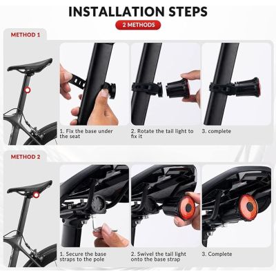 2. Rockbros rear bike light