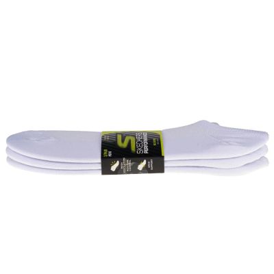 2. Skechers 3pk No Show Stretch Socks S101715-WHT White 41-46