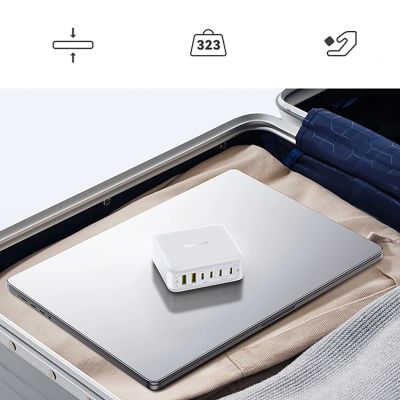 7. Baseus EnerFill FH21 120W Charging Station 4xUSB-C + 2xUSB-A - White