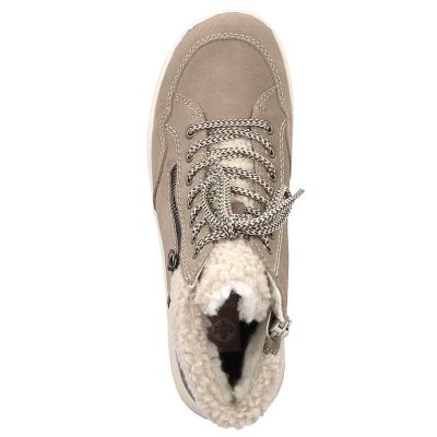 47. Beige waterproof leather ankle boots for women – Rieker L7701-24