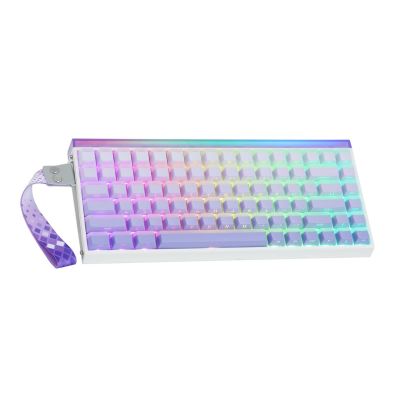16. gasket HERO84 HE keyboard White+Purple+Gradient+LIGHT JadeKing switch RGB AULA