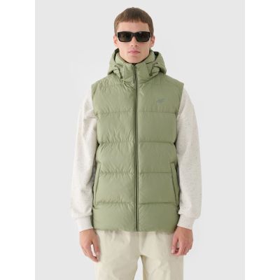 11. Men's down vest with natural filling 4F 4FWAW24TVJAM148-43S