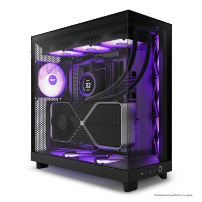 16. NZXT H6 FLOW RGB MIDI TOWER COMPUTER CASE WITH WINDOW BLACK