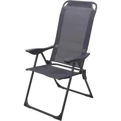 7. Folding Graphite Camping Chair with Armrests REDCLIFFS