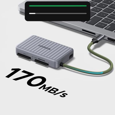 4. Ugreen CM868 USB-C Memory Card Reader - Gray