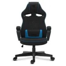 SENSE7 Knight fabric armchair, black and blue
