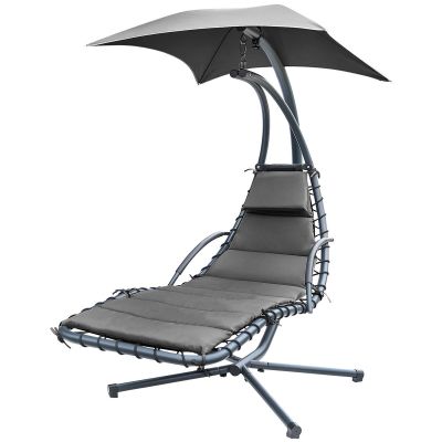 6. SWING ROCKING CHAIR WITH UMBRELLA LISBON DARK GREY