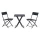 Small Black Forest garden furniture set | two chairs + black table