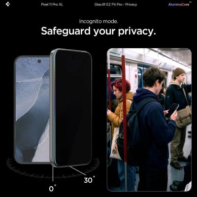 11. Spigen Glas.tR EZ Fit Pro HD Privacy 2-Pack Tempered Glass Screen Protector for Google Pixel Pro 9 Pro XL / 10 Pro XL / 11 Pro XL