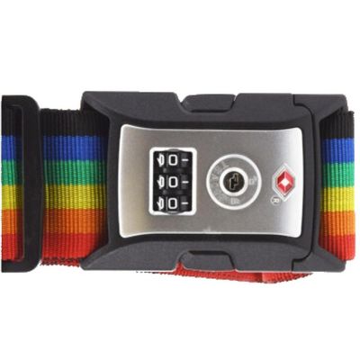 2. UNIVERSAL SECURITY STRAP FOR SUITCASE 180x5CM WITH PROWORLD CODE MULTICOLOR