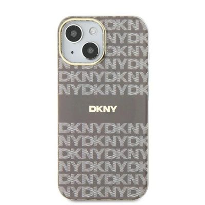 3. DKNY IML Mono & Stripe MagSafe case for iPhone 15 / 14 / 13 - beige