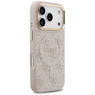 4. Guess 4G PU Classic Logo MagSafe Case for iPhone 17 Pro - Pink