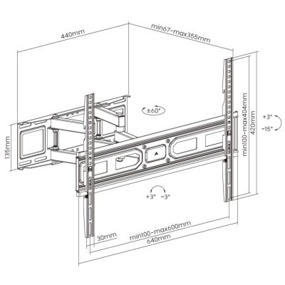 4. Equip 650337 TV Mount 2.03 m (80") Black