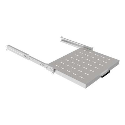 2. LANBERG SLIDE-OUT SHELF FOR 19" RACK CABINETS 350MM GRAY (1U/445X350MM LOAD CAPACITY UP TO 35KG, 4-POINT MOUNTING)