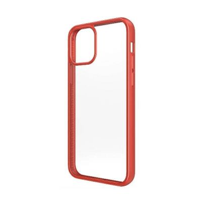 3. PanzerGlass Mandarin Clear Case for iPhone 12 / 12 Pro - Clear Red