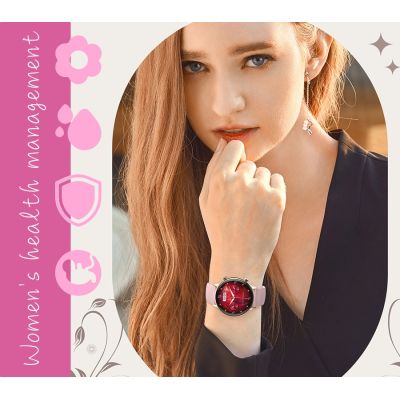 12. Women's Smartwatch RUBICON RNCF09 Rose Gold/Pink SMARUB234