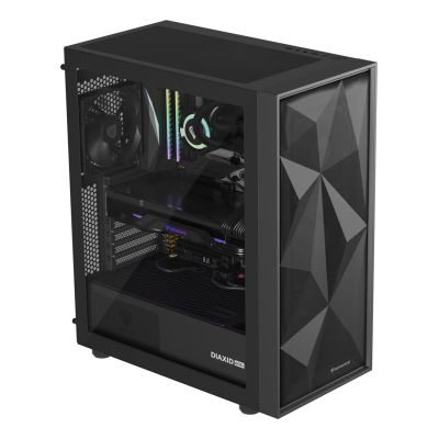 6. NATEC GENESIS DIAXID 605F MIDI TOWER USB-C GAMING CASE WITH WINDOW BLACK