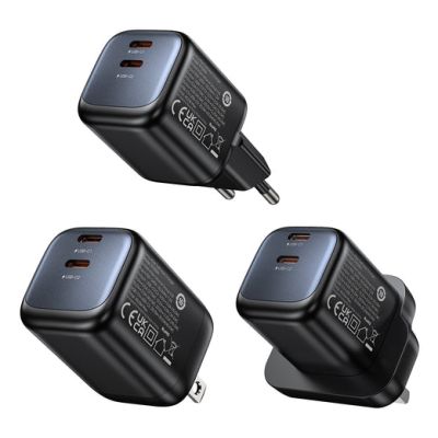 26. UNITEK 2X GAN 45W CHARGING UNIT, 2XUSB-C PD 3.0, QC, BLACK