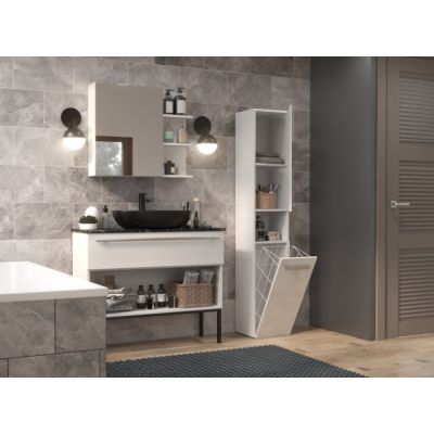 7. NEL III bathroom cabinet 31x30xH174 glossy white