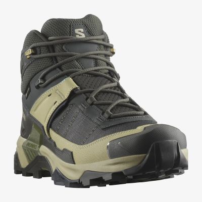 2. Salomon X Ultra 5 Mid GTX hiking shoes - peat/gray green/blue