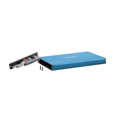 4. NATEC Rhino Go NKZ-1280 Hard Drive Case (2.5"; USB 3.0; Aluminum; Blue)